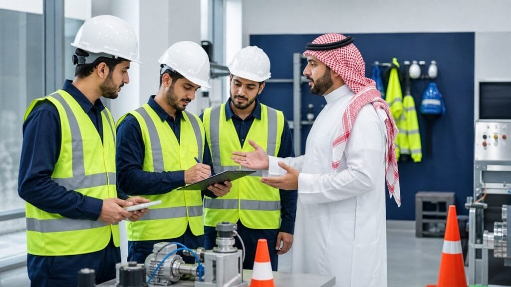 الاخبار 13 متدرب سعودي يتعرف على إجراءات السلامة والصحة المهنية ضمن دبلوم السلامة في أكاديمية بوشا بالرياض