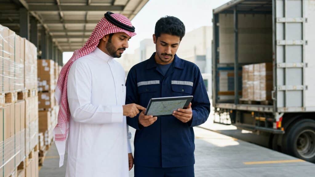 الاخبار 18 مشرف ومتدرب سعوديان يراجعان مسار نقل البضائع داخل مركز لوجستي